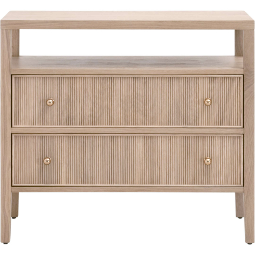 Highland Open Shelf 2 Drawer Nightstand in Natural Oak 5257.NAT-OAK